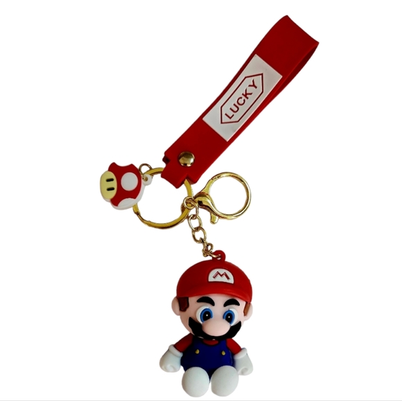 unbranded Accessories - Mario 3D Keychain Red Wrist Strap